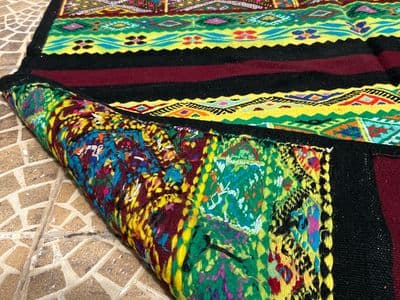 Beni Iszguen bordó-fekete (zöld) gyapjú szőnyeg