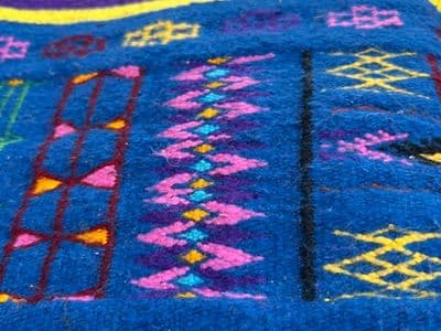Blue-Pink-Yellow Acrylic Carpet