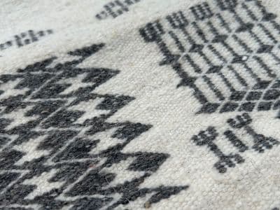 Beige-Grey Wool Bedside Carpets
