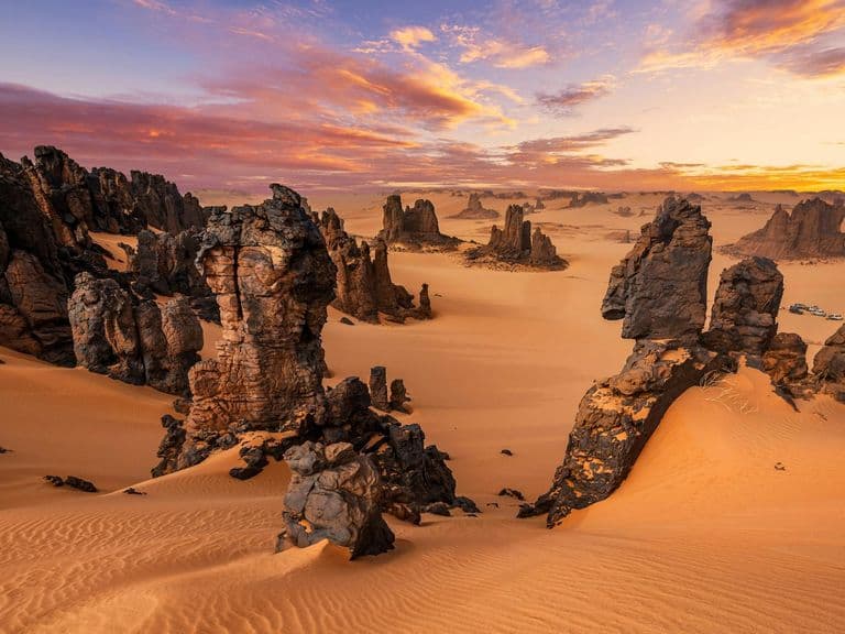 Sunset over Tamanrasset